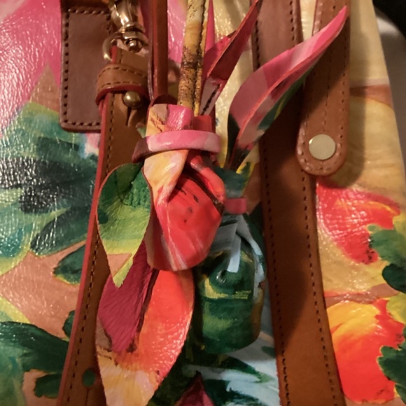 BRAHMIN ANNABEL ROSE FLORAL SATCHEL - Picture 4 of 16